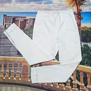Lysse‎ White Zippered Ankle Jeans Size Small